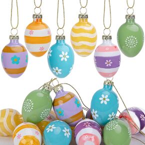 Watayo 12 PCS Mardi Gras Glass Ball Ornaments-1.5 Inch Mardi Gras Glitter Hanging Ball- New Orleans Purple Green Gold Ornaments for Mardi Gras Holiday Masquerade Party Decorations