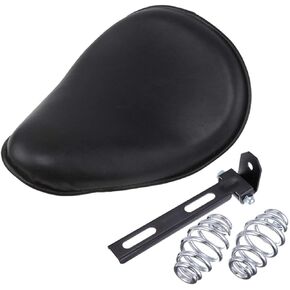 Leather Motorcycle Custom Solo Spring Bracket Seat Hard Bottom