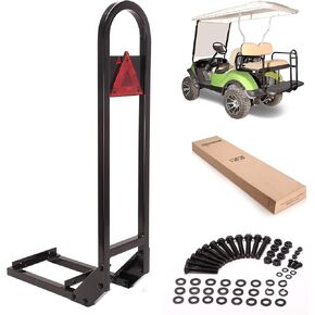Newest Universal Golf Cart Rear Seat Safety Grab Bar, Heavy Duty Rear Seat Hand Rail Grab Bar Add Safety to Your Rear Passengers Black