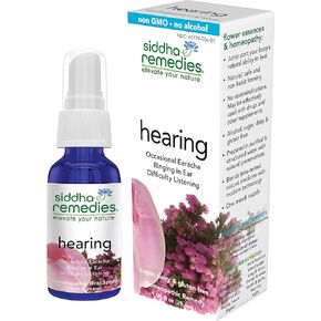 Siddha Remedies Hearing | Ear Ache Medicine with Flos Phos HPUS, Kali Mur Sulph | Homeopathy Spray to Relief Earache, Ringing, Difficulty Listening & Buzzing | Natural Homeopathic Flower Essence
