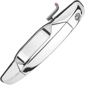 NPAUTO Exterior Door Handle Front Left Driver Side Replacement for 07 08 09 10 11 12 13 Chevy Silverado 1500 2500, Avalanche, Suburban, Tahoe, Cadillac Escalade, GMC Sierra, Yukon XL, 80546, Chrome