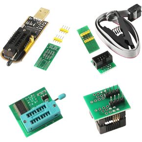 SOIC8 SOP8 Test Clip For EEPROM 93CXX / 25CXX / 24CXX + CH341A 24 25 Series EEPROM Flash BIOS USB +1.8V Adapter + Soic8 Adapter Programmer Module Kit (1 sets)