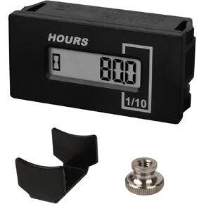 Runleader Digital Hour Meter Gauge, AC85-250V, DC60-150V, Resettable Hours,Solid State Display for Lawn Tractor Outboards Motor Boat Forklift Go-Kart Snowblower Log Splitter