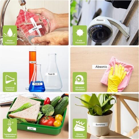شريط ملصقات Absonic LC-4WBN متوافق مع خرطوشة ملصقات LK-4WBN LC 4WBN9 SS12KW 12 مم لصانع الملصقات Epson LabelWorks LW-300 LW-400 LW-500 LW-600P LW-K200PX، أسود على أبيض، 1/2 بوصة × 26 بوصة، 2 حزمة in Saudi Arabia