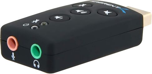 محول الصوت المحيطي الخارجي SABRENT USB 2.0 - أضف صوتًا إلى سطح المكتب أو الكمبيوتر المحمول - بدون سائق! (USB-SBCV) in Saudi Arabia
