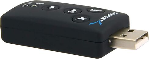 محول الصوت المحيطي الخارجي SABRENT USB 2.0 - أضف صوتًا إلى سطح المكتب أو الكمبيوتر المحمول - بدون سائق! (USB-SBCV) in Saudi Arabia
