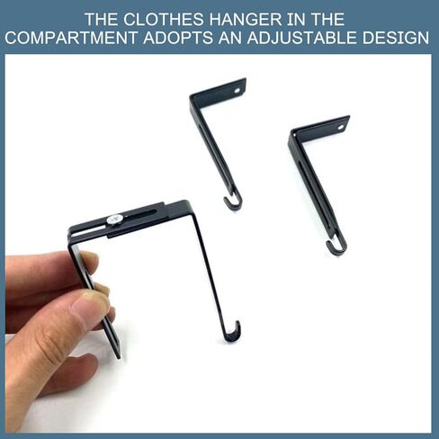 مجموعة شماعات تقسيم عالمية قابلة للتعديل، خطاطيف مرآة باب معدنية سوداء، تم تعديلها لتناسب الألواح بسُمك 1 3/8 بوصة إلى 3 1/2 بوصة للسبورة البيضاء للمكتب (8 عبوات) in Kuwait