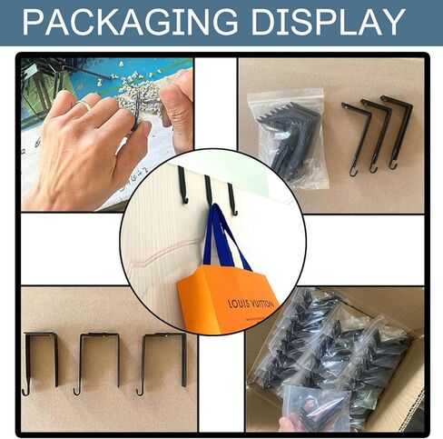 مجموعة شماعات تقسيم عالمية قابلة للتعديل، خطاطيف مرآة باب معدنية سوداء، تم تعديلها لتناسب الألواح بسُمك 1 3/8 بوصة إلى 3 1/2 بوصة للسبورة البيضاء للمكتب (8 عبوات) in Kuwait