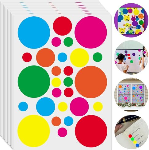 2800 PCS 1/2" Dots Stickers, 14 Colors Small Circle Stickers, Price Stickers for Garage Sale, Polka Round Color Coding Labels Stickers for Toddlers Classroom Office Kitchen Classification Papers in Saudi Arabia
