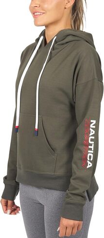 Nautica Competition Women's Athletic Active Basic Essential Pullover Sweatshirt Hoodie Ultra Soft Fleece With Pockets in Saudi Arabia