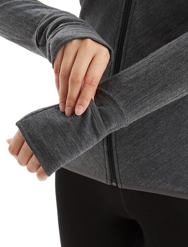 سترة بغطاء رأس للسيدات من Icebreaker Merino بأكمام طويلة وسحاب كامل in Kuwait