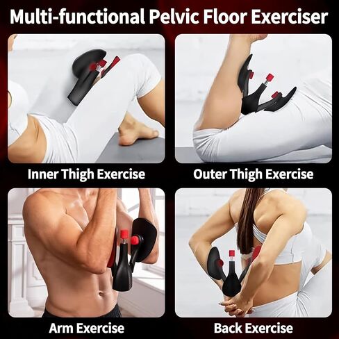 Max Drag 75Lb Thigh Master Black Exercise Equipment Pelvic Floor Muscle Strengthening Trainer Fitness Workout Machine Inner Thigh Exerciser for Pelvic,Glute,Leg,Back Gift for Men Women in Saudi Arabia