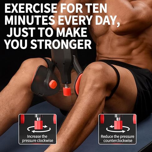 Max Drag 75Lb Thigh Master Black Exercise Equipment Pelvic Floor Muscle Strengthening Trainer Fitness Workout Machine Inner Thigh Exerciser for Pelvic,Glute,Leg,Back Gift for Men Women in Saudi Arabia