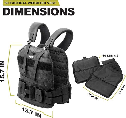 PRCTZ 25lbs & 50lbs Adjustable Weighted Vest, Training Vest for Women and Men, One Size Fits Most in Kuwait
