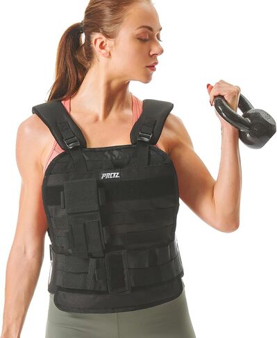 PRCTZ 25lbs & 50lbs Adjustable Weighted Vest, Training Vest for Women and Men, One Size Fits Most in Kuwait