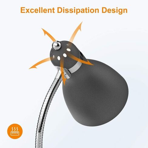 LEPOWER Floor Lamp, Metal Standing Lamp with Adjustable Gooseneck, Heavy Metal Base, Reading Pole Lamp for Office, Black Floor Lamps for Bedroom, Living Room in Kuwait