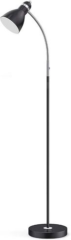LEPOWER Floor Lamp, Metal Standing Lamp with Adjustable Gooseneck, Heavy Metal Base, Reading Pole Lamp for Office, Black Floor Lamps for Bedroom, Living Room in Kuwait