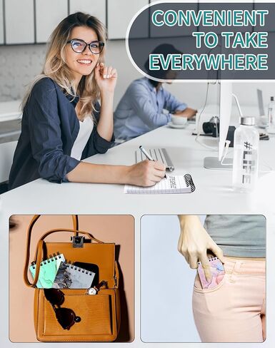 مجموعة دفاتر جيب مكونة من 8، دفاتر ملاحظات حلزونية صغيرة مقاس 3 × 5 بوصة وسادات كتابة مبطنة مع 75 ورقة في كل وسادة، نمط Muble، مثالية للمدرسة والمنزل والمكتب in Kuwait