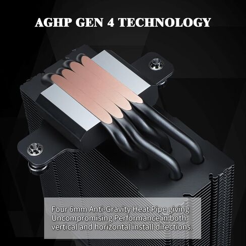 مبرد وحدة المعالجة المركزية من Thermalright Assassin Spirit 120 EVO Black، مبرد هواء وحدة المعالجة المركزية بمروحة ARGB هادئ 120 مم PWM، تقنية AGHP الرابعة، يدعم Intel lga1700/1150/1151/1200، AMD AM4 AM5، مبرد الكمبيوتر (AS120 EVO) in Saudi Arabia