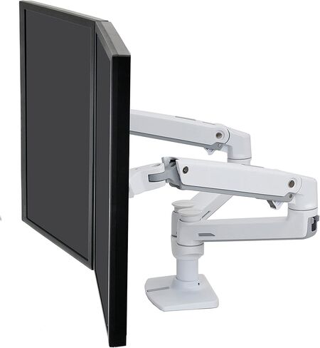Ergotron – LX Dual Monitor Arm, VESA Desk Mount – for 2 Monitors Up to 27 Inches, 7 to 20 lbs Each – Matte Black in Kuwait