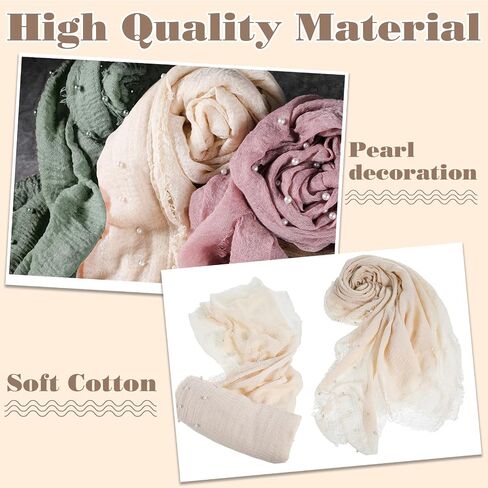 4 Sets Baby Photoshoot Props Wrap Kit Including 4 Pcs 35.5 x 67 in Newborn Photography Wraps 6 Pcs Flower Nylon Headband Pearl Newborn Girl Photoshoot Outfits Baby Floral Headband for Boy Girl in Saudi Arabia
