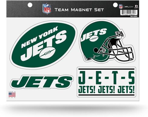 Rico Industries NFL New York Jets Alternate Team Magnet Set 8.5" x 11" - Home Décor - Regrigerator, Office, Kitchen in Saudi Arabia