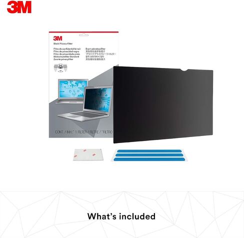 3M Privacy Filter Black - For 15.6" Widescreen LCD Notebook - 16:9 - Dust Resistant, Scratch Resistant - For 15.6" Widescreen LCD Notebook - 16:9 - Dust Resistant, Scratch Resistant in Saudi Arabia