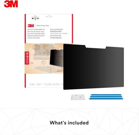 3M Privacy Filter Black - For 15.6" Widescreen LCD Notebook - 16:9 - Dust Resistant, Scratch Resistant - For 15.6" Widescreen LCD Notebook - 16:9 - Dust Resistant, Scratch Resistant in Saudi Arabia