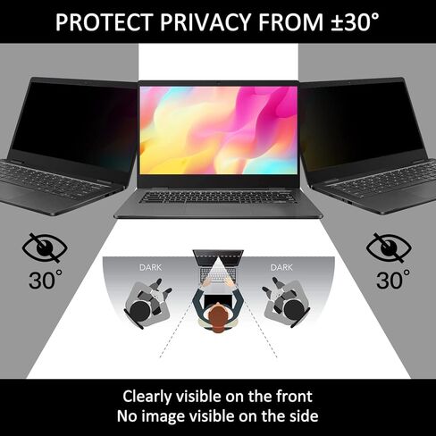شاشة خصوصية للكمبيوتر المحمول مقاس 14 بوصة متوافقة مع أجهزة HP Envy/Dell/Asus/Acer/Samsung/Lenovo، شاشة خصوصية لحماية العين ضد وهج الضوء الأزرق لجميع أجهزة الكمبيوتر المحمول مقاس 14 بوصة مع نسبة عرض إلى ارتفاع تبلغ 16:9 in Kuwait