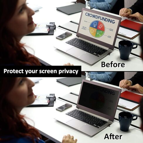 شاشة خصوصية للكمبيوتر المحمول مقاس 14 بوصة متوافقة مع أجهزة HP Envy/Dell/Asus/Acer/Samsung/Lenovo، شاشة خصوصية لحماية العين ضد وهج الضوء الأزرق لجميع أجهزة الكمبيوتر المحمول مقاس 14 بوصة مع نسبة عرض إلى ارتفاع تبلغ 16:9 in Kuwait