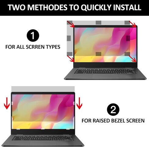 شاشة خصوصية للكمبيوتر المحمول مقاس 14 بوصة متوافقة مع أجهزة HP Envy/Dell/Asus/Acer/Samsung/Lenovo، شاشة خصوصية لحماية العين ضد وهج الضوء الأزرق لجميع أجهزة الكمبيوتر المحمول مقاس 14 بوصة مع نسبة عرض إلى ارتفاع تبلغ 16:9 in Kuwait