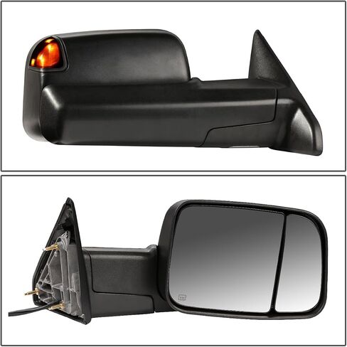 DNA Motoring TWM-013-T888-BK-SM-L Powered Tow Mirror+Heat+LED Smoked Left/Driver [For 09-16 Dodge RAM] in Kuwait