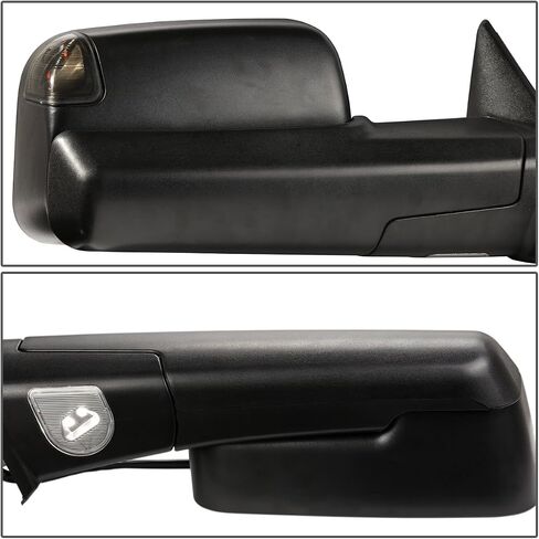 DNA Motoring TWM-013-T888-BK-SM-L Powered Tow Mirror+Heat+LED Smoked Left/Driver [For 09-16 Dodge RAM] in Kuwait