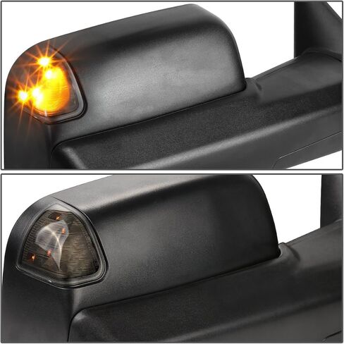 DNA Motoring TWM-013-T888-BK-SM-L Powered Tow Mirror+Heat+LED Smoked Left/Driver [For 09-16 Dodge RAM] in Kuwait