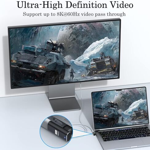 محول USB C بزاوية يمين 90 درجة مغناطيسي 140 وات من AuviPal مع 3 رؤوس موصلات لهواتف iPhone 15 وMacBook وiPad وSwitch والأجهزة اللوحية والهواتف والمزيد من الأجهزة من النوع C in Kuwait