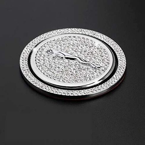 كريستال حجر الراين اكسسوارات السيارات بلينغ والعتاد التحول المقبض غطاء الديكور تقليم ملصق لجاكوار XF XE XJ F-Pace (فضي) in Kuwait