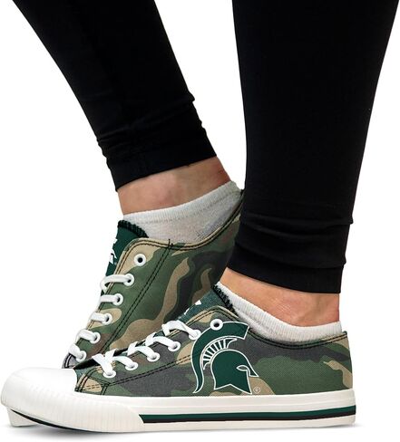 FOCO Michigan State Spartans NCAA Womens Camo Low Top Canvas Shoes - 9 in Saudi Arabia