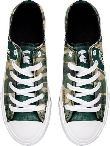 FOCO Michigan State Spartans NCAA Womens Camo Low Top Canvas Shoes - 9 in Saudi Arabia