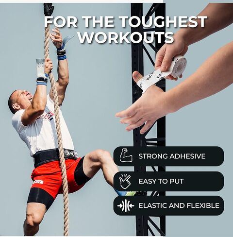 PiICSIL Tape, Elastic Sports Tape, Bandage to Protect Fingers, Bandage for Crosstraining, Gym, Weightlifting, Calisthenics, Sweat and Water, Pack of 3 in Kuwait