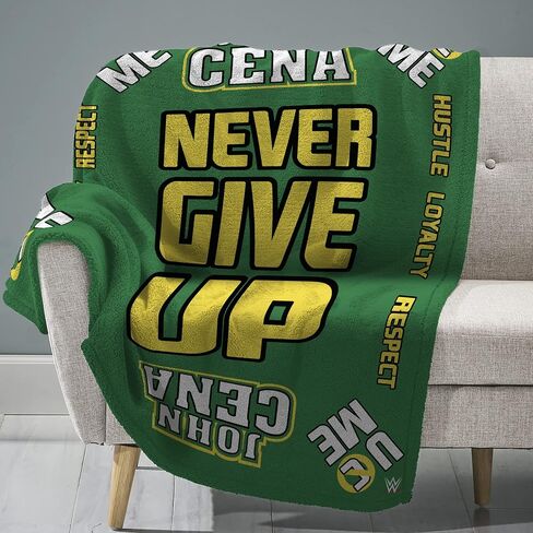بطانية راشيل القطيفة من WWE John Cena مقاس 60 بوصة × 80 بوصة - غطاء فائق النعومة من أسطورة المصارعة in Kuwait