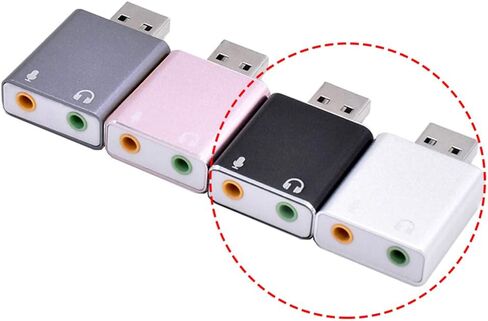 محول صوت ستيريو خارجي من USB إلى الصوت مع مقبس سماعة رأس وميكروفون مقاس 3.5 ملم (عبوتان) لجهاز صوت USB، ويندوز، ماك، لينكس، الكمبيوتر الشخصي، أجهزة الكمبيوتر المحمولة، أجهزة الكمبيوتر المكتبية، PS4. (سبج وميثريل) in Saudi Arabia