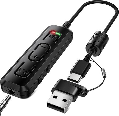 USB C/USB Virtual 7.1 Surround Sound to 3.5mm Jack Audio Adapter External Sound Card, Plug Play USB C Adapter for Google Pixel 7A 7 Pro 6 Samsung S23 S22 S20 iPad Pro PC Gaming Headset PS4 Laptop Mac in Saudi Arabia