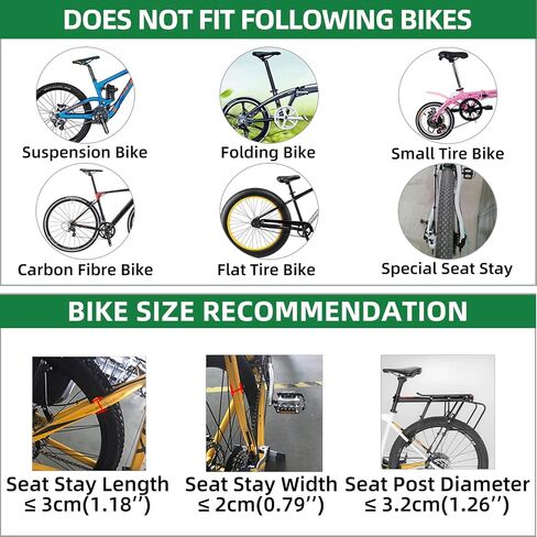 ROCKBROS Rear Bike Rack - 55 LBS Load Full Quick Release Aluminum Alloy Bike Cargo Racks with Instructions & Tools for MTB, Ebikes, Road Bike in Saudi Arabia