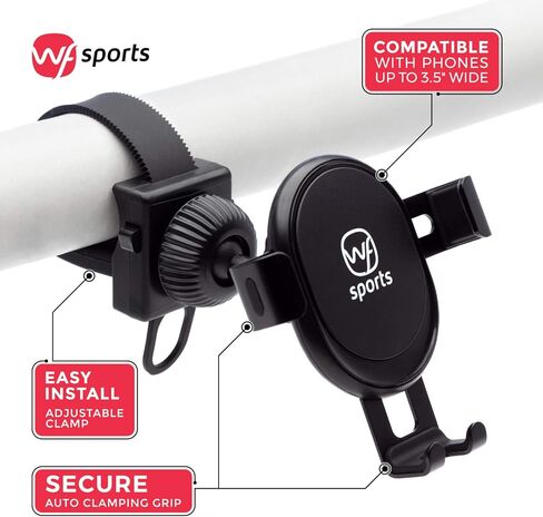 حامل هاتف متوافق مع Peloton - تخزين حامل الهاتف المحمول على مقود الدراجة قابل للتعديل - مشبك حامل الهاتف الذكي للدراجات الداخلية والثابتة - ملحقات اللياقة البدنية وركوب الدراجات - الجاذبية in Kuwait