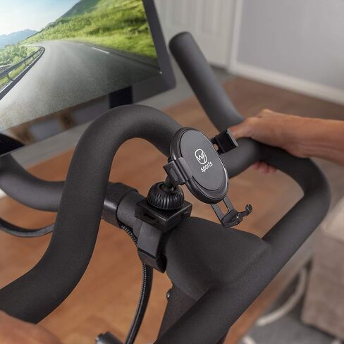 حامل هاتف متوافق مع Peloton - تخزين حامل الهاتف المحمول على مقود الدراجة قابل للتعديل - مشبك حامل الهاتف الذكي للدراجات الداخلية والثابتة - ملحقات اللياقة البدنية وركوب الدراجات - الجاذبية in Kuwait