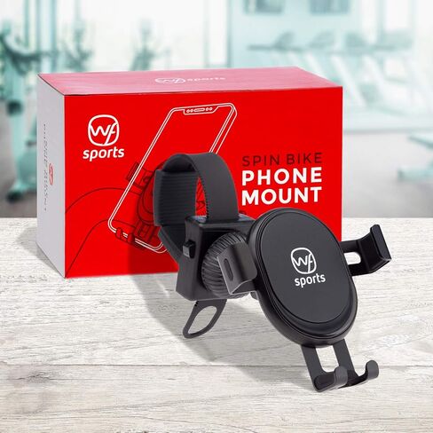 حامل هاتف متوافق مع Peloton - تخزين حامل الهاتف المحمول على مقود الدراجة قابل للتعديل - مشبك حامل الهاتف الذكي للدراجات الداخلية والثابتة - ملحقات اللياقة البدنية وركوب الدراجات - الجاذبية in Kuwait