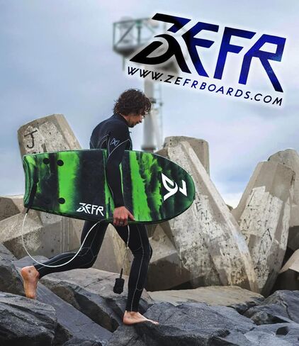 ZEFR Fusion Board (JAM) غير قابل للتدمير مقاس 48 بوصة من الرغوة الصلبة مكون من قطعة واحدة من لوح ركوب الأمواج/ لوح التزلج المقاوم للكسر والزعانف متضمنة. in Saudi Arabia