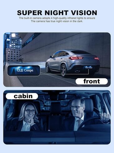 Dash Cam 4 Channel Front and Rear Inside Left Right FHD 1080P Dash Camera for Cars, Built-in WiFi, Free 128GB Card in Kuwait