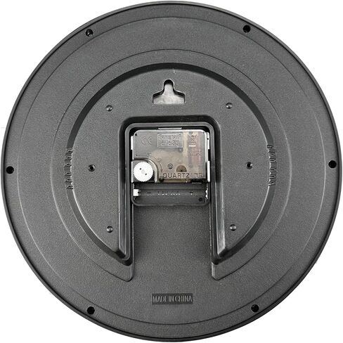 ساعة حائط WOOPHEN، ساعات حائط حديثة تعمل بالبطارية مقاس 10 بوصة، ساعة تناظرية صغيرة صامتة غير موقوتة لغرفة المعيشة والمكتب والمنزل والحمام وغرفة النوم والمطبخ (أسود) in Kuwait