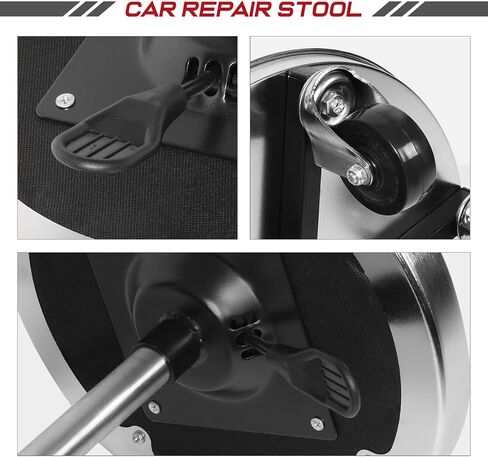 DNA Motoring TOOLS-00005 Heavy Duty Concave Shape Low Profile Automotive Creeper w/Padded Headrest & Hopkins FloTool 11930MI Heavy Duty Wheel Chock, (Pack of 2) in Saudi Arabia